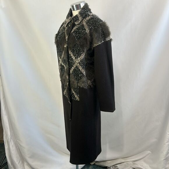 NWT Carlisle Brown With Faux Fur Trim Coat - Picture 4 of 7